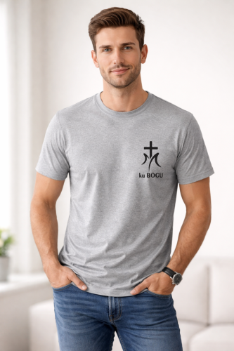 szara męska koszulka katolicka chrzescijanska ku bogu.png