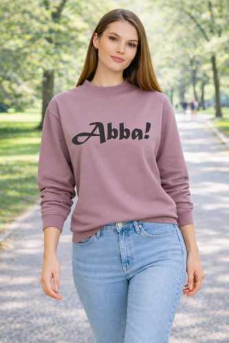 chrześcijańska bluza damska brudny roz abba tatusiu.png