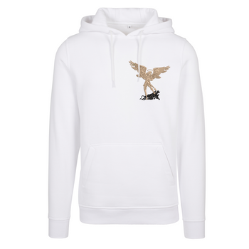 Biała bluza męska z kapturem - Święty Michał Archanioł