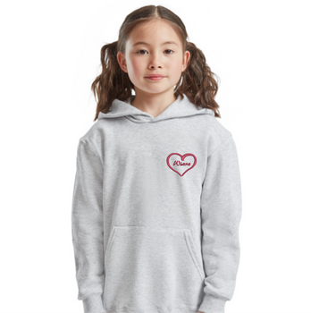 Szara bluza z kapturem dla dzieci i młodzieży (7-15 lat) Wiara w Sercu