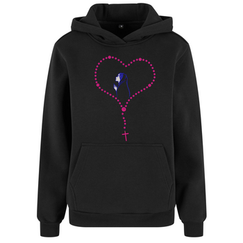 Czarna Bluza damska premium z haftem Różańca