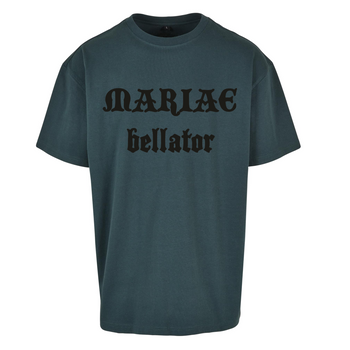 Wysokogatunkowy zielony t-shirt męski z nadrukiem Mariae Bellator