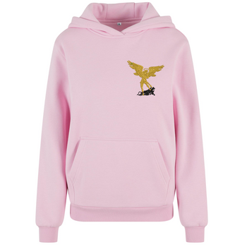 Modna Jasnoróżowa Bluza damska z haftem Święty Michał Archanioł