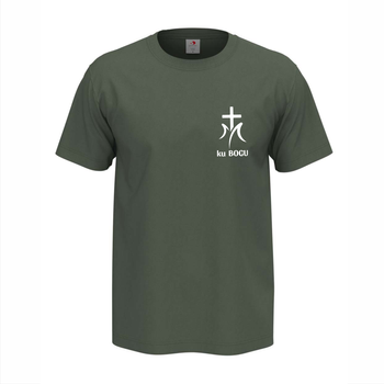 Zielona koszulka męska logo ku Bogu