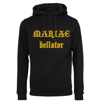 Wysokogatunkowa czarna bluza męska z kapturem - Wojownik Maryi - Mariae bellator