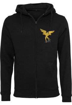 Czarna bluza męska rozpinana z kapturem Święty Michał Archanioł