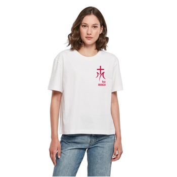 Biała koszulka damska z logo ku Bogu