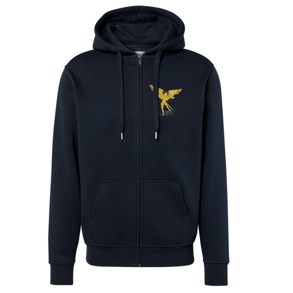 Granatowa bluza męska rozpinana z kapturem Święty Michał Archanioł