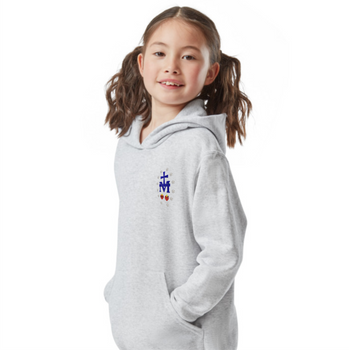 Szara bluza z kapturem dla dzieci i młodzieży (5-6 lat) Cudowny Medalik