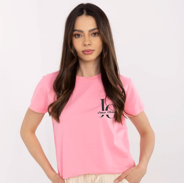 Różowa koszulka damska 