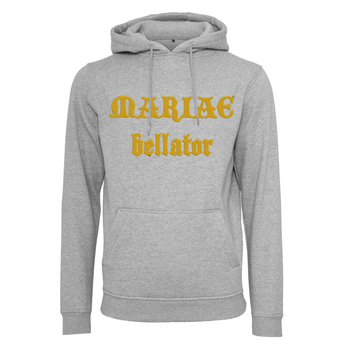 Wysokogatunkowa szara bluza męska z kapturem -  Wojownik Maryi (Mariae bellator)