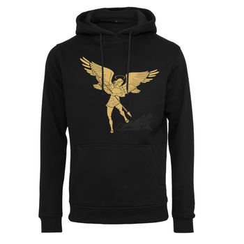 Czarna bluza męska z kapturem - Święty Michał Archanioł