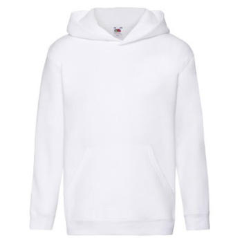 Biała bluza z kapturem dla dzieci i młodzieży