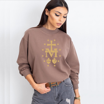 Bluza damska oversize w kolorze cappucino 