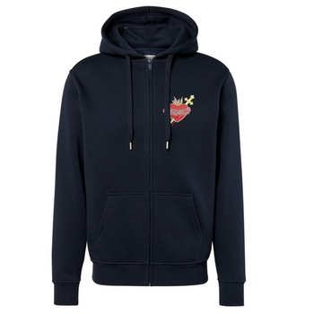 Granatowa bluza męska rozpinana z kapturem Niepokalane Serce Maryi