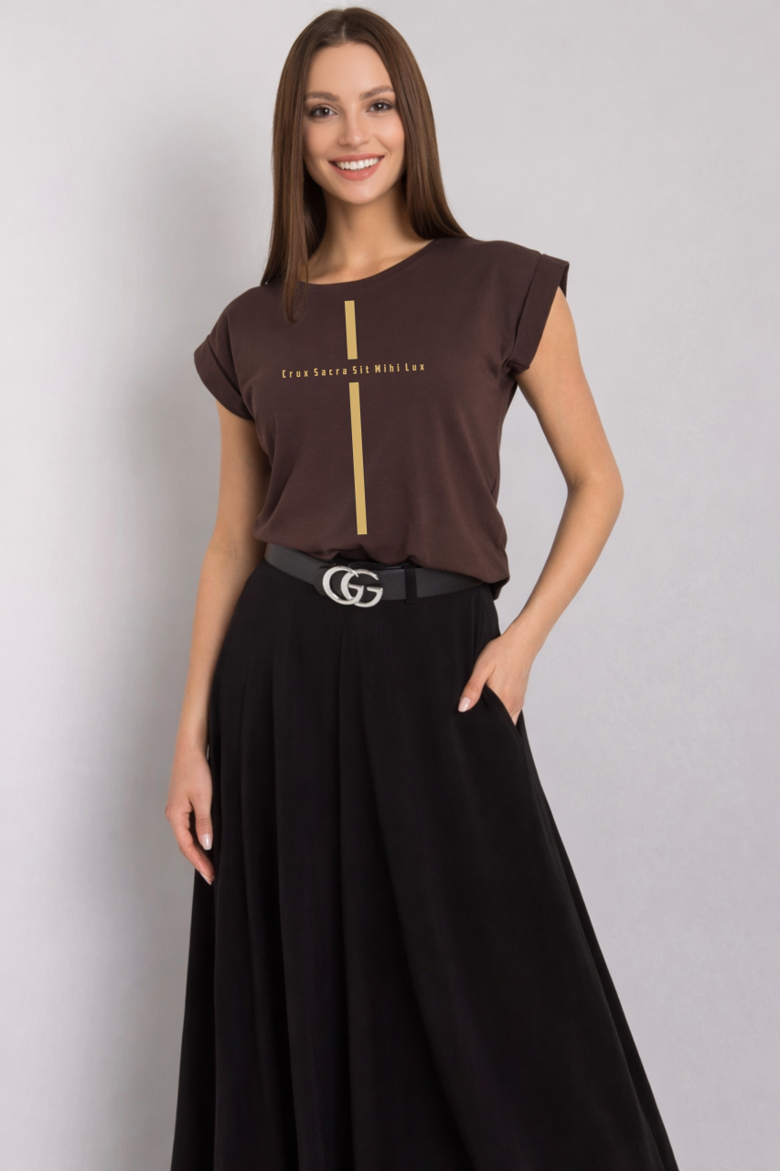 brązowa damska koszulka katolicka chrzescijanska krzyż z egzorcyzmem.png