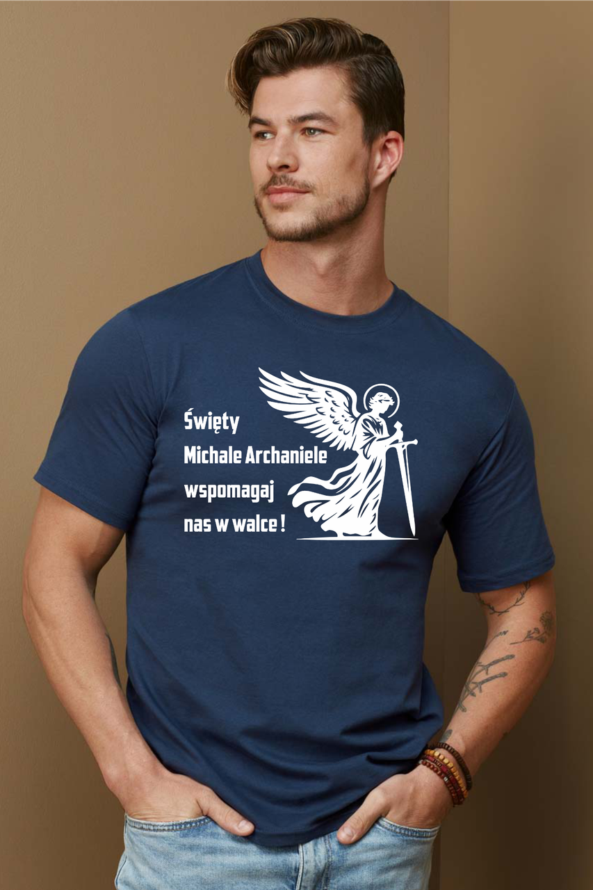granatowa koszulka męski t-shirt  katolicka religijna swiety michal archaniol 3_853x1280.png