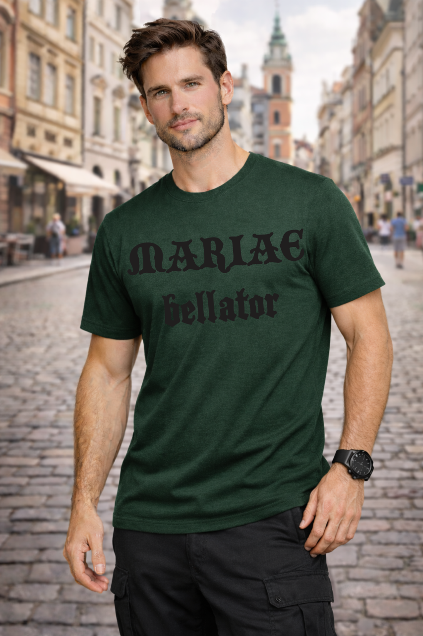 męska koszulka katolicka chrzescijanska mariae bellator wojownik maryi.png