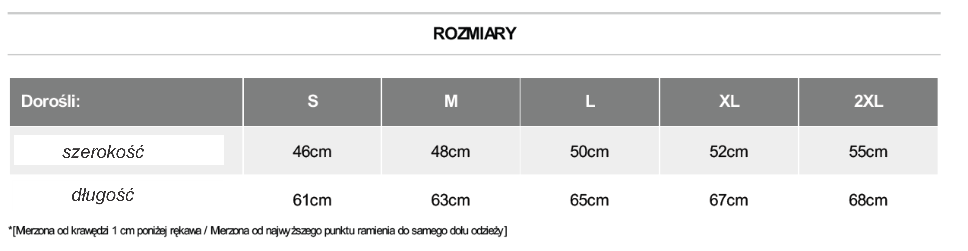 rozmiary bluzy damskiej rozpinanej z kapturem jaskrawy róż.png