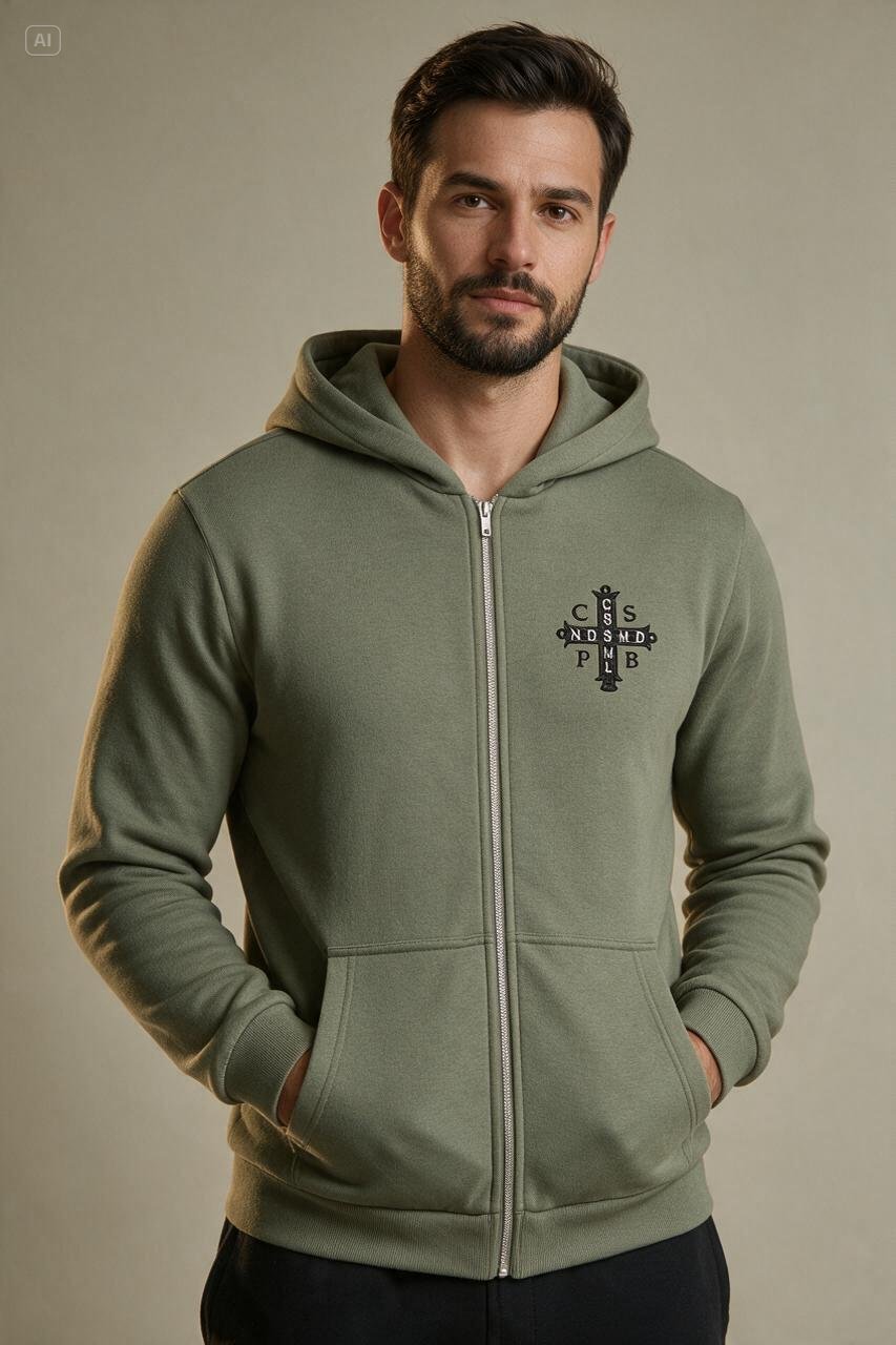 chrześcijańska katolicka religijna bluza męska rozpinana krzyż benedykta.jpeg